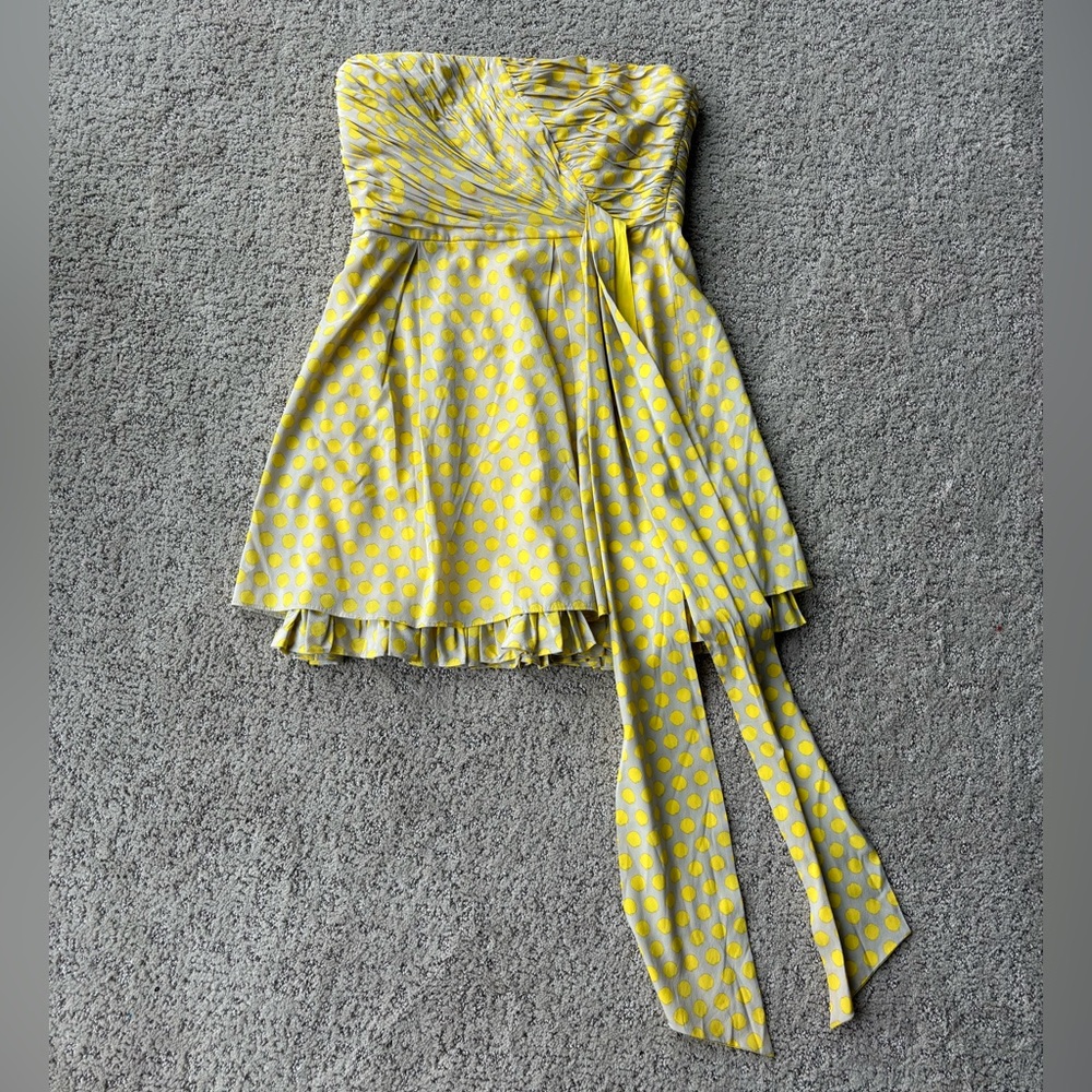 Alice + Olivia Strapless Polka Dot Dress